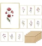 slapaflife Blank Cards,Elegant Gold Foil Floral Design Blank Greeting Cards 4x6,20Pack -Blank Gre...