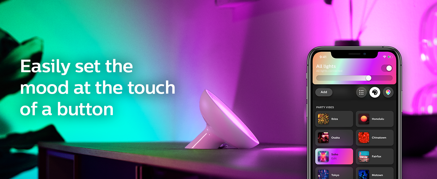 Philips Hue;Bloom;indoor;LED;Bluetooth;smart home;smart lighting;color;white ambience;accent light