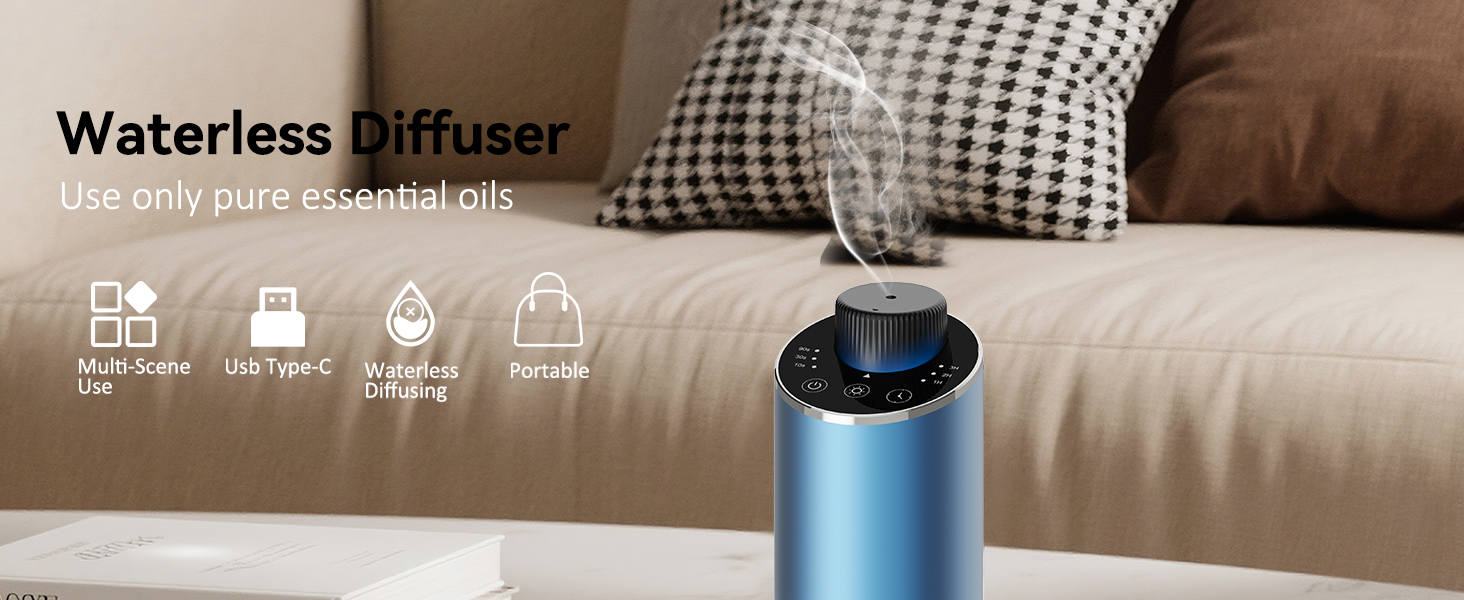waterless diffuser essential oil scent aromatherapy sentiment portable mini freshener car home room