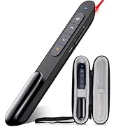 DinoFire Presentation Clicker with Case, Wireless Presenter Remote Powerpoint Clicker Storage Pro...