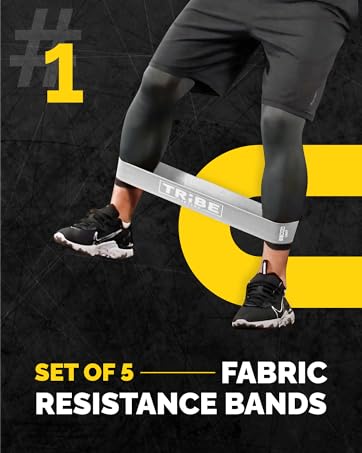 Set of 5 Fabric Resistance Bands