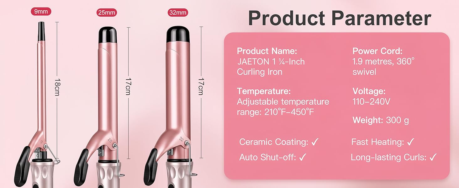 1 1/4 Inch Curling Wand