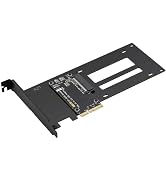 Aukuoy PCIe 5.0 to U.2 Adapter Card, PCIe x4 SFF-8639 Adapter for 2.5" U.2 NVMe SSD, PCI-e 5.0/4....