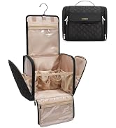 BAGSMART Hanging Travel Toiletry Bag, Large Capacity Water-resistant Cosmetic Organizer with Hand...