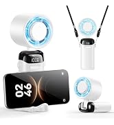 KIMMOO Mini Portable Handheld Turbo Fan, Small but Mighty, 12 Hours Long-Lasting, 199-Speed Recha...