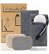 myHomeBody Soap Pocket Exfoliating Soap Saver Pouch | Body Scrubber Sponge, Exfoliator for Bath o...