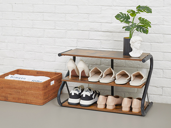 shoe rack wooden wood front door entance entryway