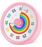 HIPPIH Visual Timer for Kids, 60 Minute Countdown Timers for Classroom Kitchen Office, Rainbow Di...