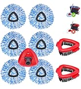 Wa.IE Jiemi 6 Pack Mop Replacement Heads Compatible with Oceda RinseClean 2-Tank System - Include...