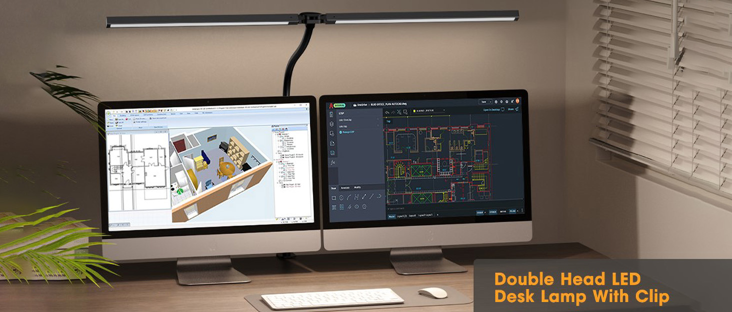 DOUBLE HEAD DESK LAMP