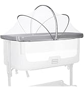 Beberoad Love Bassinet Cover Mosquito Net Cover with 2-Way Zipper Mosquito Net for Bassinet/Bedsi...