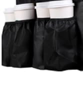musbus Insulated Food Delivery Bag with Cup Holders/Drink Carriers Premium XXL, Great for Beverag...