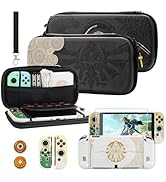 RHOTALL Switch OLED Carrying Case for Zelda Tears of the Kingdom, Accessories Kit for Nintendo Sw...
