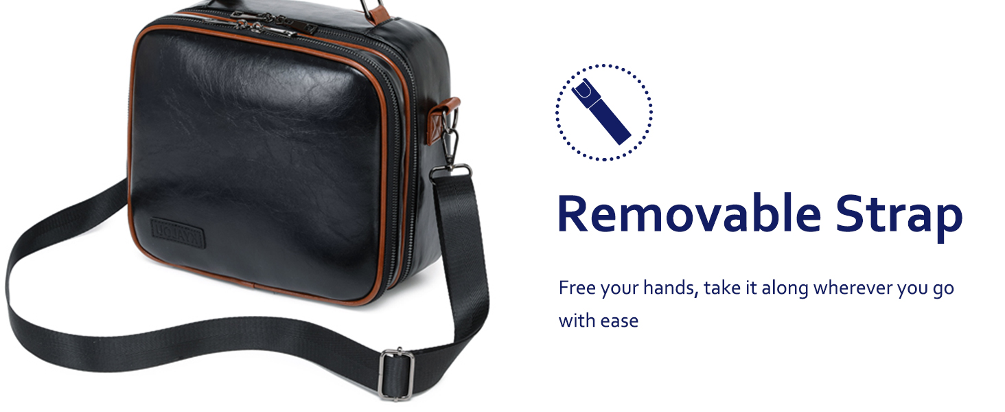 Removable and adjustable shoulder strap