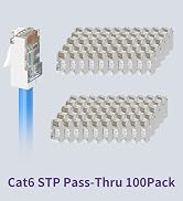 Cat6 Shielded RJ45 Pass Through Connectors