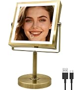 basitool JIONIESIM Series 1X/10X Makeup Mirror with Lights, Double Sides Lighted Magnifying Mirro...