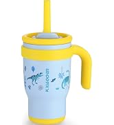 KXIAOCHEN 14 oz Kids Tumbler with Handle for Spill Proof Insulated Stainless Steel Reusable Tumbl...