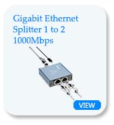 Yinker Gigabit Ethernet Splitter 1 to 2, High Speed 1000Mbps LAN Network Splitter 1 in 2 Out, Int...