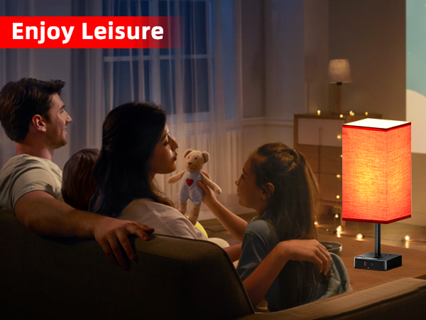 Bedroom Table Lamp with Remote Operation Control