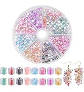 PH PandaHall 400pcs Crystal Cube Beads 8 Colors Glass Beads 5mm Square Glass Beads Colorful Beads...