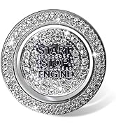 Hugwits 2 PCS Bling Crysta Car Engine Start Stop Ring Stickers, Sparkling Rhinestone Push Start B...