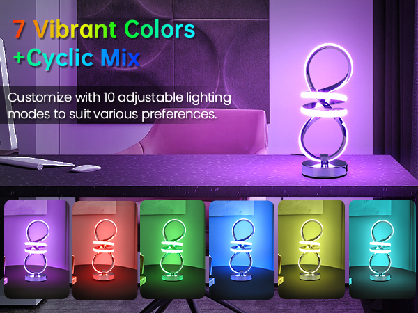 RGB Modern Spiral Table Lamp