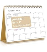 SKYDUE Small Desk Calendar 2026-2027, Jan. 2026 to Jun. 2027, 18 Months Small Desk Calendar with ...