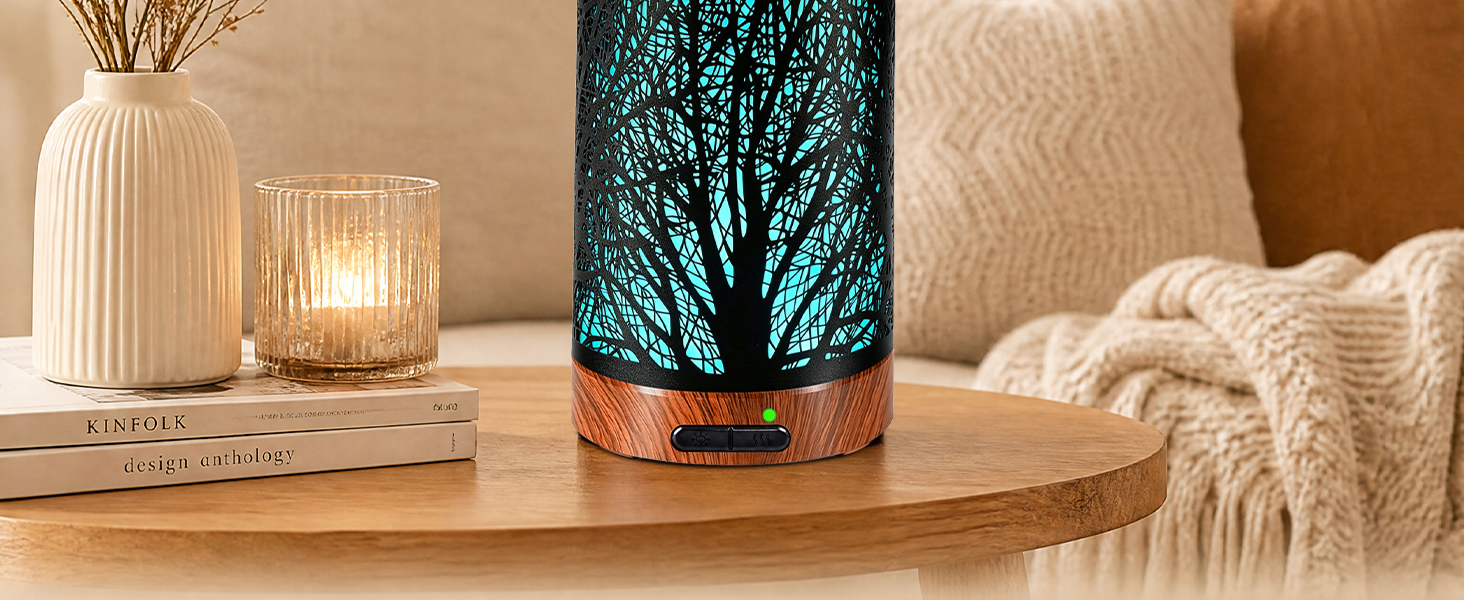 Essential Oil Diffuser - 150ML Metal Aromatherapy Diffuser for Essential Oils with 7 Colors