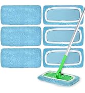 Vowanop Reusable Microfiber Mop Pads Compatible with Swiffer Sweeper Mop, Washable Mop Pads for W...