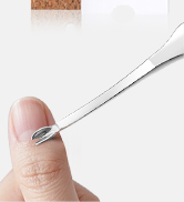 DEOU Professional Stainless Steel Cuticle Pusher with Thick Handle - V - shaped Blade for Precise...