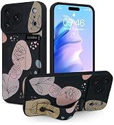 Jefonha Case for iPhone 17 Pro Max Silicone Phone Case with Strap for Women Girls Cute Floral Flo...