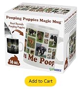 Funwares Pooping Puppies Magic Mug Gag Gifts for Men Heat Revealing 16oz Ceramic Coffee Mug Unvei...