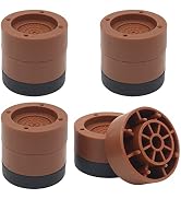 HANIHUA 4 Sets Bed Furniture Risers (Brown), 1 inch or 2 inch Heavy Duty Adjustable Round Risers ...
