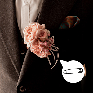 Black safety pins