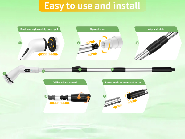 shower brush for cleaning shower scrubber with long handle bathroom cleaning brush