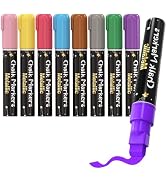 Celepen Window Chalk Markers for Cars Glass Washable, 8 Colors Jumbo Liquid Metallic Chalk Marker...