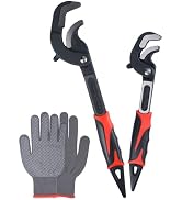 NIOSAVM pipe wrench adjustable wrench set, pipe vise wrench set 15in,10.5in,pipe wrench tools,Hig...