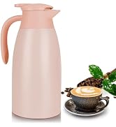 Yummy Sam 2L Thermal Coffee Carafe Insulated Stainless Steel Double Wall Vacuum Thermos Thermal F...