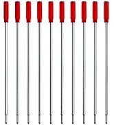 Red Ink Refills (10pcs), Replaceable Pens Refills, 1mm Medium Tip - Red