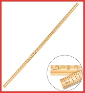 LEARNING ADVANTAGE Wood Meter Stick - 39.4 in. and 100 cm. - Teacher Ruler - Measurement Tool for...