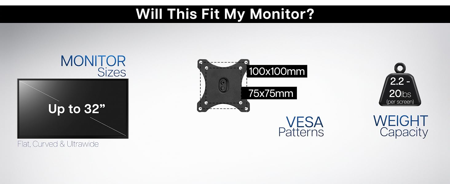 Pneumatic Single Monitor Desk Mount