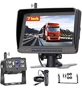 Inefala Wireless Digital FHD 1080P IR Night Vision Backup Camera System Kit with 7 Inch Monitor, ...
