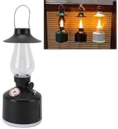 Humidifier Vintage Lantern with Lamp, Aromatherapy Diffuser USB Rechargeable Dimmable Ultrasonic ...