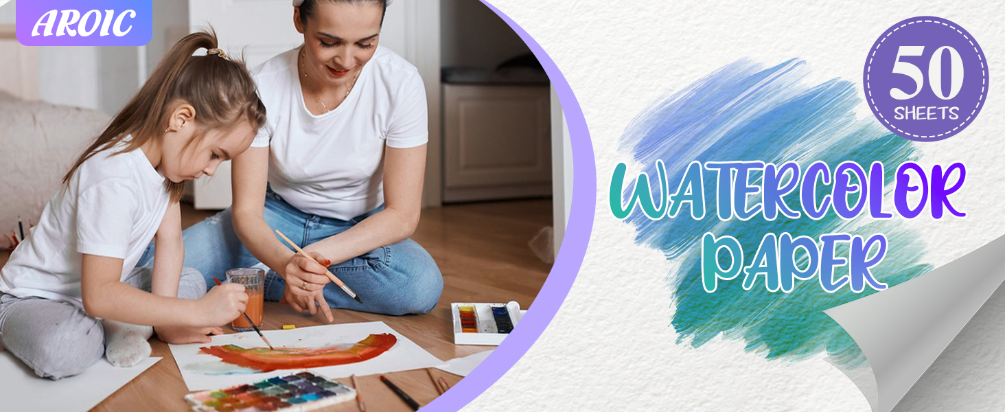 50 Sheets Watercolor Paper