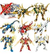 Ninja Mech Dragon Building Blocks Set, 2-in-1 Transforming Robot & Elemental Action Figures, 1222...
