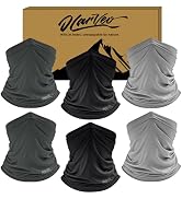 OLARVEO 6 Pack Sun Cooling Neck Gaiter Face Mask UV Scarf Breathable Bandana for Men/Women