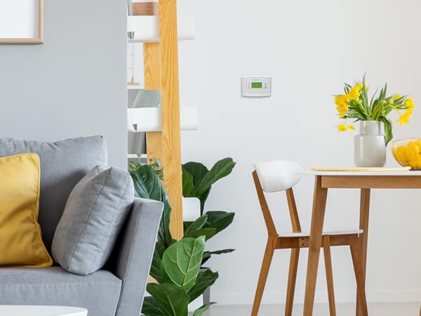 The 5-2 day programmable thermostat fit perfectly in your home