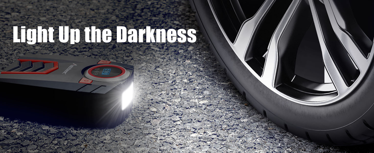 12v tire pump - light up the darkness