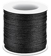 Black 110 Yards 0.8mm Nylon String Nylon Thread Wind Chime String Cord Tarred Twine Outdoor Thin ...