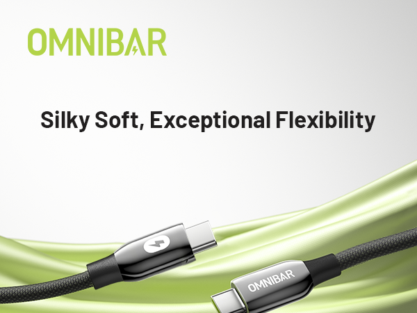 OMNIBAR Nylon Braided USB C to USB C Cable